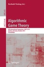 Cover: Algorithmic Game Theory - Springer