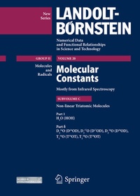 Abbildung von: Part 1: H2O (HOH), Part d: D216O (D16OD), D217O (D17OD), D218O (D18OD), T216O (T16OT), T218O (T18OT) - Springer