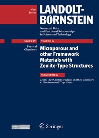 Enlarge image Cover: Zeolite-Type Crystal Structures and their Chemistry. 41 New Framework Type Codes - Springer