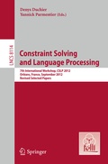 Cover: Constraint Solving and Language Processing - Springer