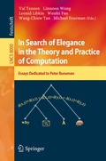 Cover: In Search of Elegance in the Theory and Practice of Computation - Springer