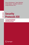 Cover: Security Protocols - Springer
