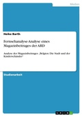 Cover: Fernsehanalyse-Analyse eines Magazinbeitrages der ARD - GRIN Verlag