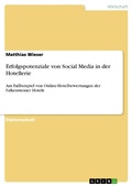 Cover: Erfolgspotenziale von Social Media in der Hotellerie - GRIN Verlag