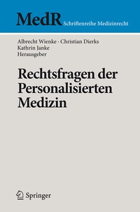 Abbildung von: Rechtsfragen der Personalisierten Medizin - Springer