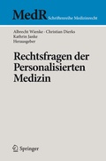 Cover: Rechtsfragen der Personalisierten Medizin - Springer