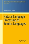 Cover: Natural Language Processing of Semitic Languages - Springer