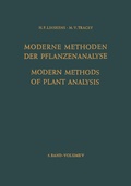 Cover: Modern Methods of Plant Analysis / Moderne Methoden der Pflanzenanalyse - Springer