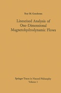 Cover: Linearized Analysis of One-Dimensional Magnetohydrodynamic Flows - Springer