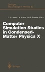 Cover: Computer Simulation Studies in Condensed-Matter Physics X - Springer