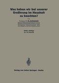 Cover: Was haben wir bei unserer Ern&auml;hrung im Haushalt zu beachten? - Springer