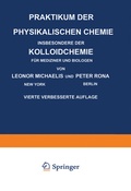 Cover: Praktikum der Physikalischen Chemie Insbesondere der Kolloidchemie f&uuml;r Mediziner und Biologen - Springer