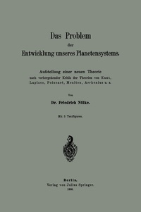 Abbildung von: Das Problem der Entwicklung unseres Planetensystems - Springer