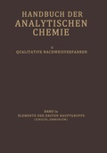 Cover: Elemente der Ersten Hauptgruppe (Einschl. Ammonium) - Springer