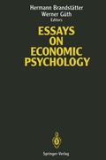 Cover: Essays on Economic Psychology - Springer