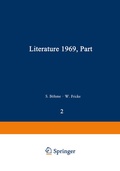Cover: Literature 1969, Part 2 - Springer