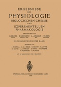 Cover: Ergebnisse der Physiologie Biologischen Chemie und Experimentellen Pharmakologie - Springer