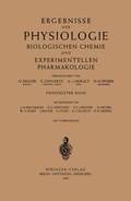 Cover: Ergebnisse der Physiologie Biologischen Chemie und Experimentellen Pharmakologie - Springer
