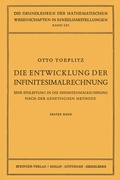 Cover: Die Entwicklung der Infinitesimalrechnung - Springer