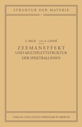 Cover: Zeemaneffekt und Multiplettstruktur der Spektrallinien - Springer