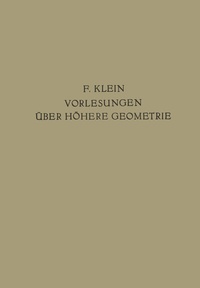 Abbildung von: Vorlesungen Über Höhere Geometrie - Springer