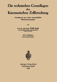 Abbildung von: Die technischen Grundlagen der Kinematischen Zellforschung - Springer