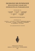 Cover: Ergebnisse der Physiologie Biologischen Chemie und Experimentellen Pharmakologie - Springer