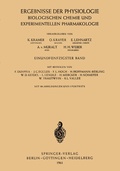 Cover: Ergebnisse der Physiologie Biologischen Chemie und Experimentellen Pharmakologie - Springer