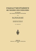 Cover: Paralysestudien bei Negern und Indianern - Springer