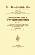 Cover: Rechnungslegung und Pr&uuml;fung der Versicherungsbetriebe - Springer