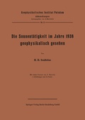 Cover: Die Sonnent&auml;tigkeit im Jahre 1938 geophysikalisch gesehen - Springer