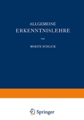 Cover: Allgemeine Erkenntnislehre - Springer