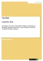 Cover: Liquidity Risk - GRIN Verlag