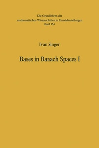 Enlarge image Cover: Bases in Banach Spaces I - Springer