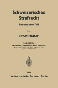 Abbildung von: Schweizerisches Strafrecht - Springer