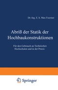 Cover: Abri&szlig; der Statik der Hochbaukonstruktionen - Springer