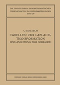 Cover: Tabellen zur Laplace-Transformation und Anleitung zum Gebrauch - Springer