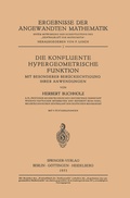 Cover: Die Konfluente Hypergeometrische Funktion - Springer
