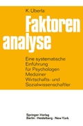 Cover: Faktorenanalyse - Springer