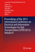 Cover: Proceedings of the 2013 International Conference on Electrical and Information Technologies for Rail Transportation (EITRT2013)-Volume II - Springer