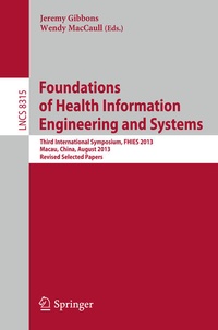 Enlarge image Cover: Foundations of Health Information Engineering and Systems - Springer