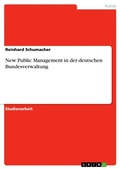 Cover: New Public Management in Der Deutschen Bundesverwaltung - GRIN Verlag