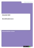 Cover: Kreditfunktionen - Grin Verlag
