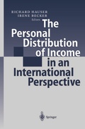 Cover: The Personal Distribution of Income in an International Perspective - Springer
