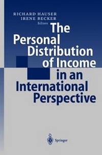 Enlarge image Cover: The Personal Distribution of Income in an International Perspective - Springer