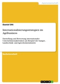 Cover: Internationalisierungsstrategien im Agribusiness - GRIN Verlag