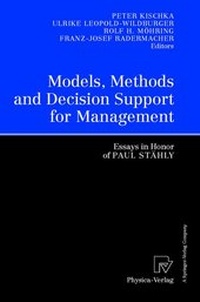 Enlarge image Cover: Models, Methods and Decision Support for Management - Physica