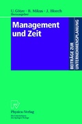 Cover: Management und Zeit - Physica