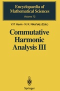 Cover: Commutative Harmonic Analysis III - Springer