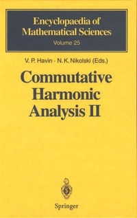 Enlarge image Cover: Commutative Harmonic Analysis II - Springer